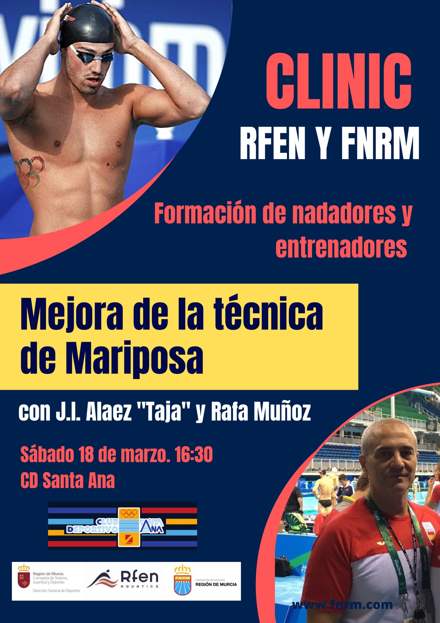 CLINIC MARIPOSA RFENFNRM Federación de Natación de la Región de Murcia