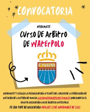 Cartel Curso Árbitro WP 11-2025