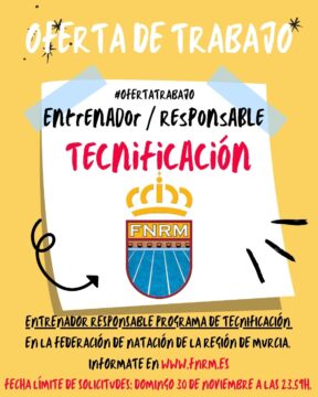 Oferta Entrenador CAR Fnrm