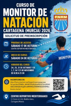 Cartel Curso Monitor Natacion 2026